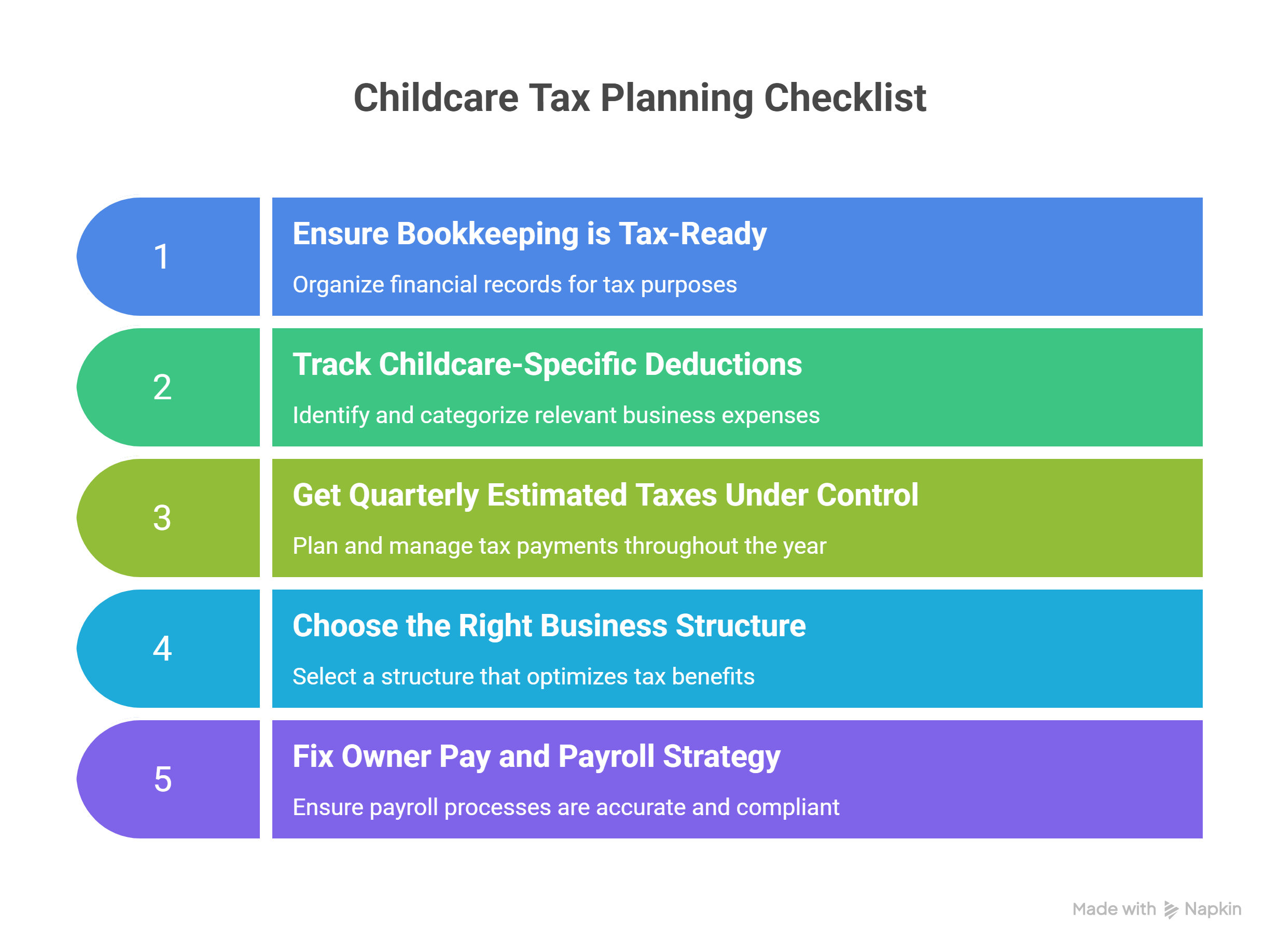 Childcare tax planning checklist